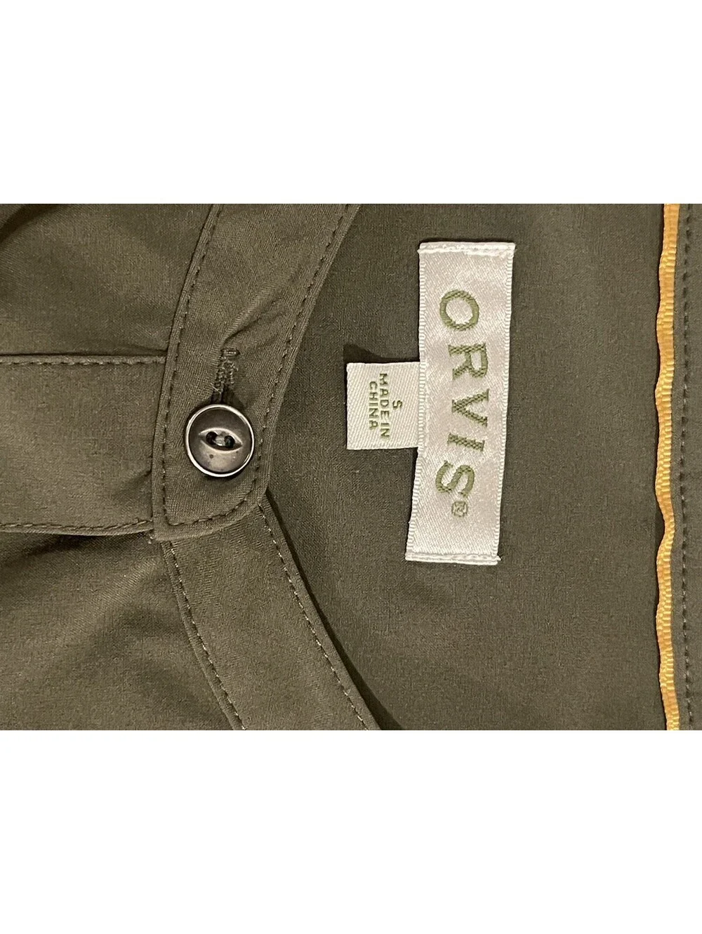 Orvis Women's S Oversized Cargo Dress with Drawstring and Pockets Olive Green